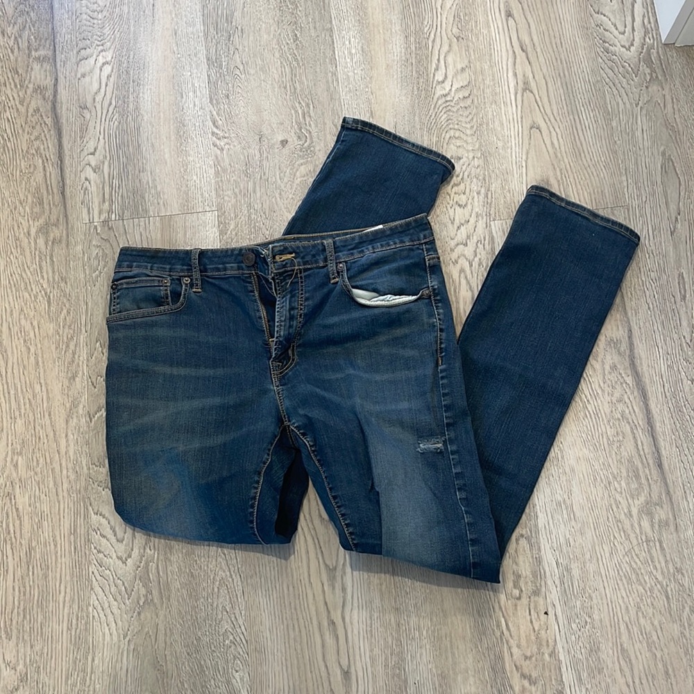 AMERICAN EAGLE Mens Extreme Flex Slim Blue Jeans Size 34W 34L